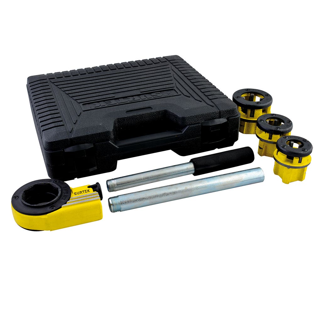 Juego de tarraja para tubo de 1/2" a 1" NPT, 4 piezas Surtek