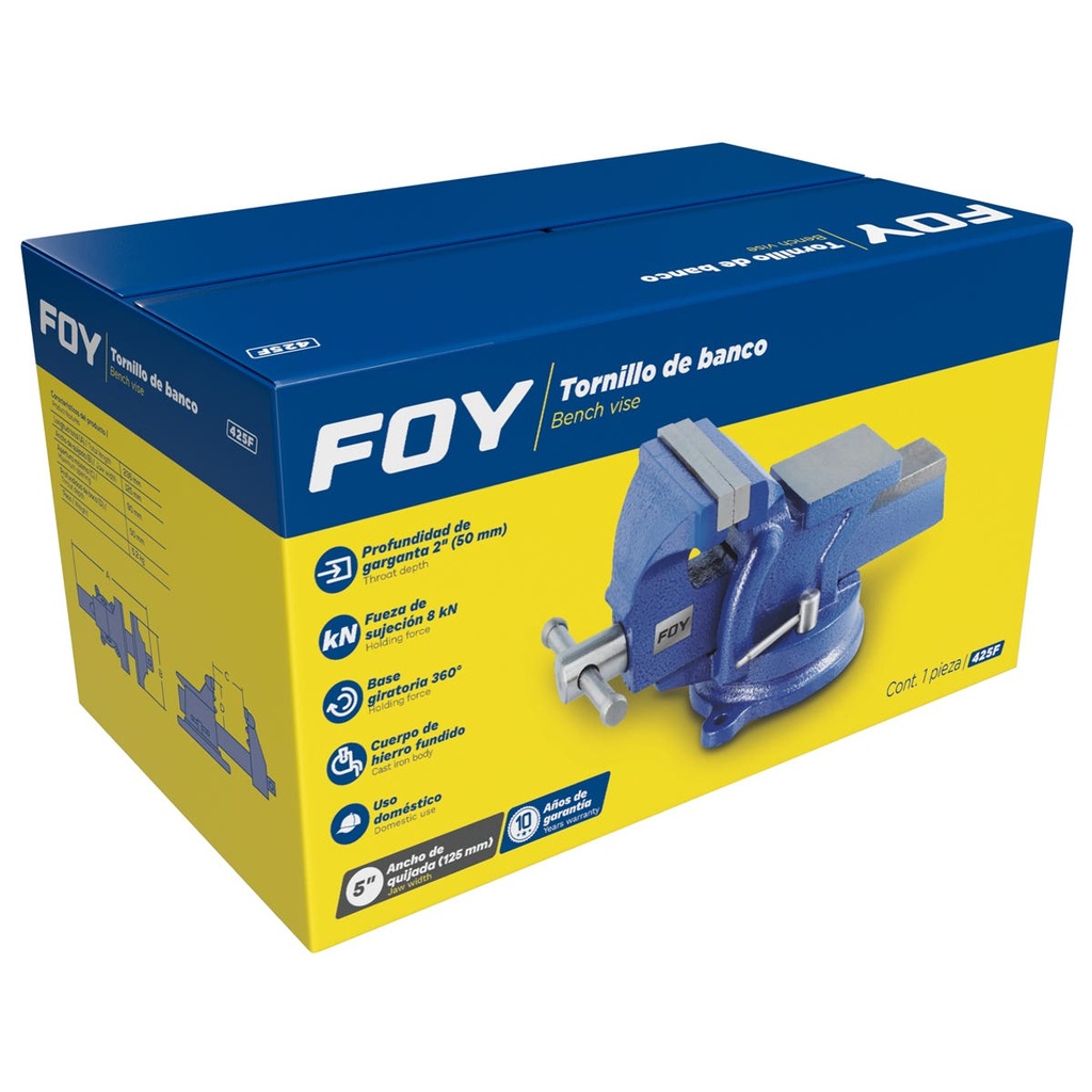 Tornillo de banco 5" Foy