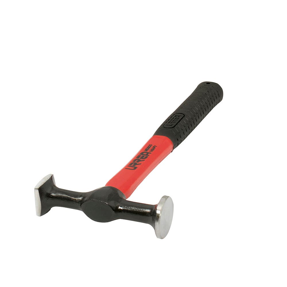Martillo para laminero mango de fibra de vidrio, para acabados lisos de 13", 16 oz Urrea