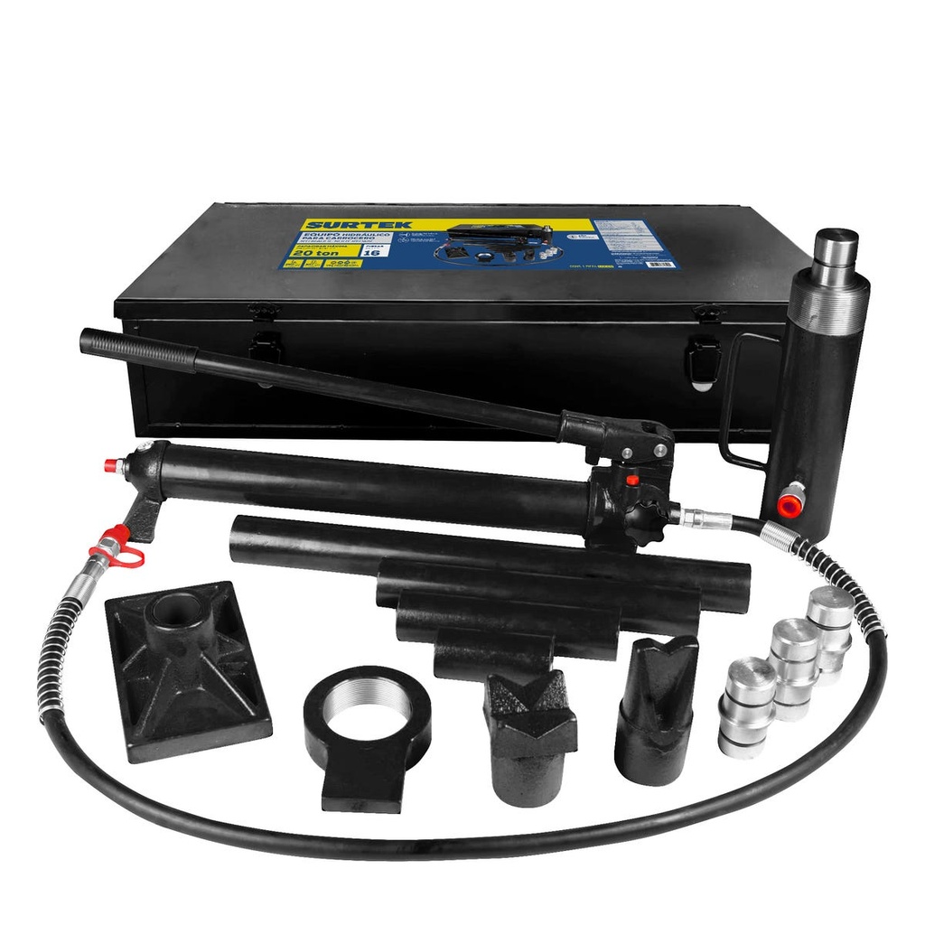 Equipo hidráulico de acero al carbón para carrocero 20 toneladas, 16 piezas Surtek