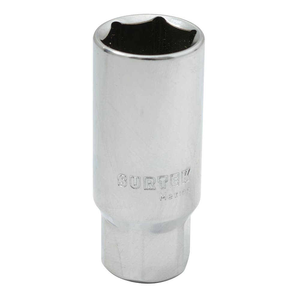 Dado para bujía con neopreno en pulgadas, cuadro 3/8", 6 puntas, 5/8" Surtek