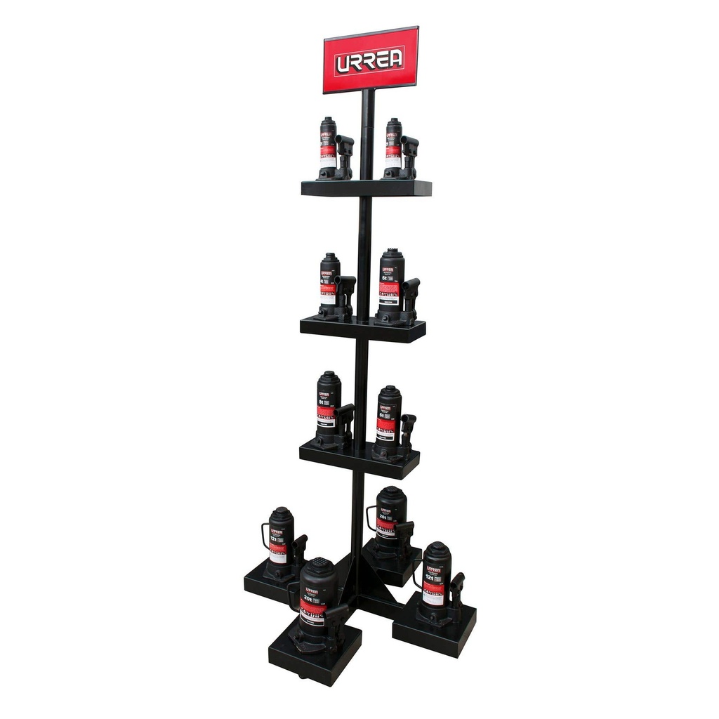 Exhibidor con gatos hidráulicos de botella, 10 piezas Urrea