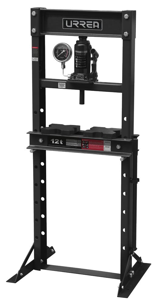Prensa hidráulica con gato de botella, 12 ton Urrea