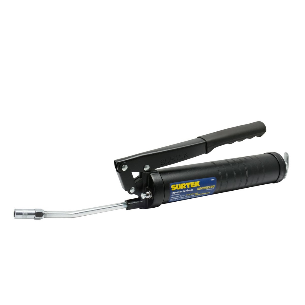 Inyector de grasa a dos manos reforzado de 400 g, 8500 PSI Surtek