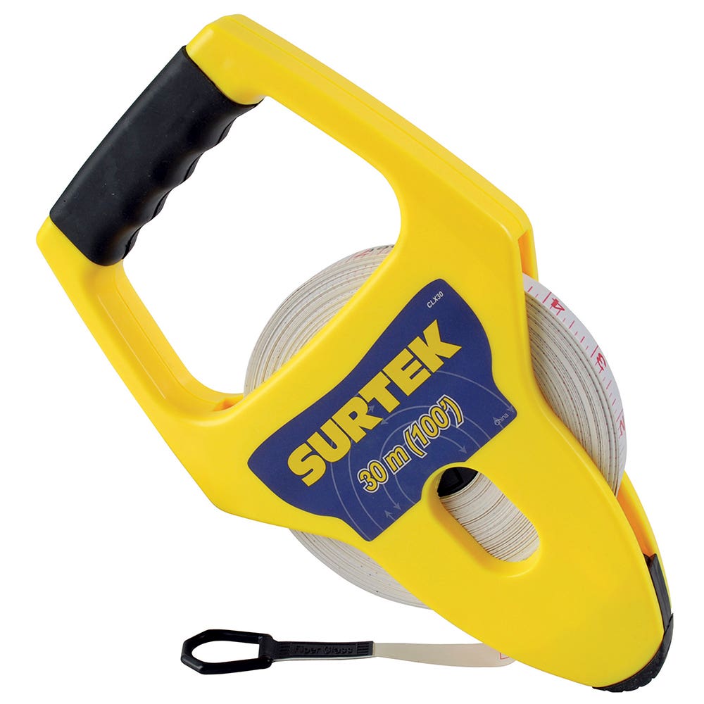 Cinta larga de fibra de vidrio, tipo crucet, 30 m punta cónica Surtek