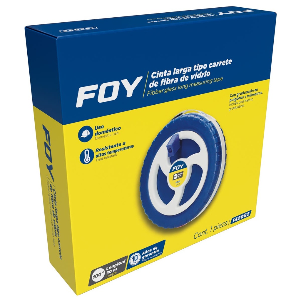 Cinta larga de fibra de vidrio, 30 m Foy