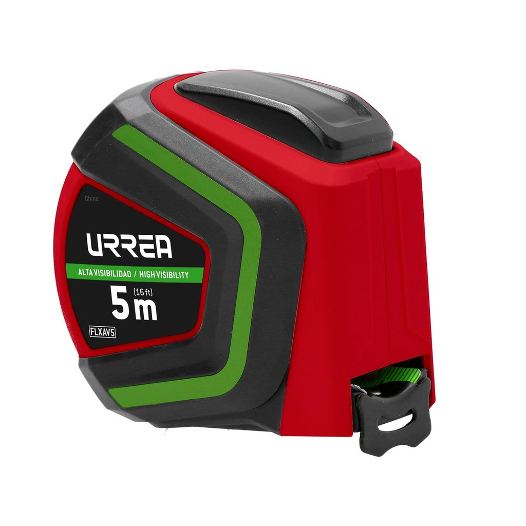 Flexómetro anti-impacto de alta visibilidad, 5 m x 27 mm Urrea