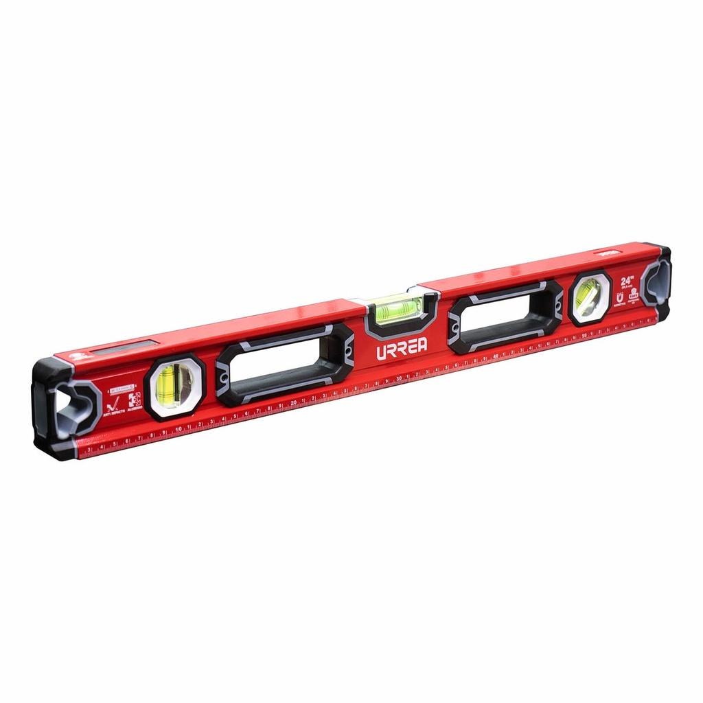 Nivel anti-impacto dual view magnético de aluminio 24" Urrea