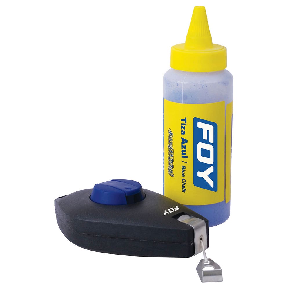 Juego de tiralíneas plástico con tiza, 30 m, 2 piezas Foy