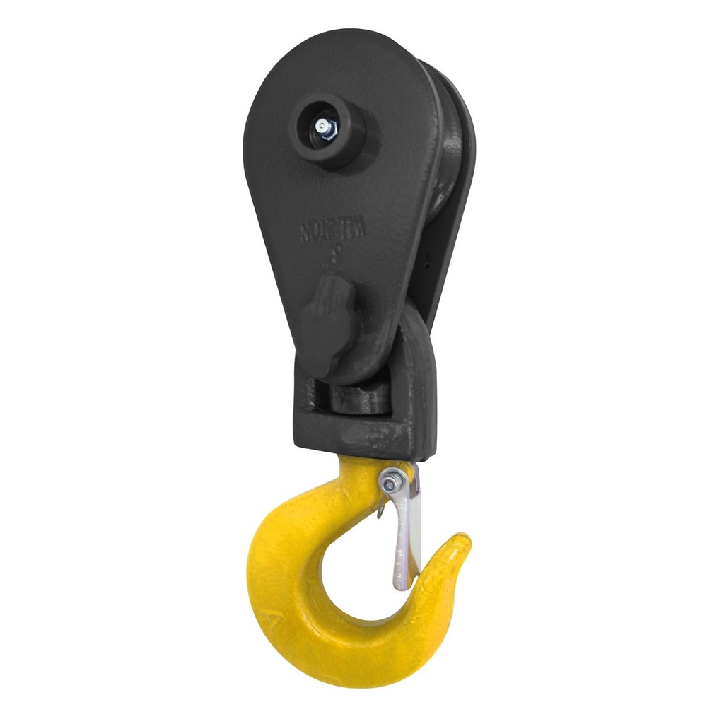 Polea con gancho para cable 3/4", 8 ton Surtek