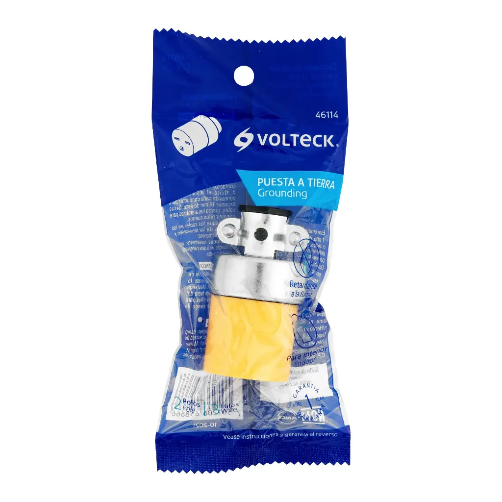 [46114] Contacto Industrial Blindado Aterrizado Cara De Chino Volteck