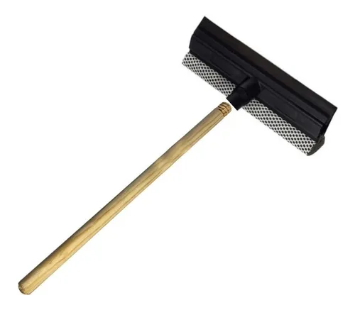 [J0091] Limpia Vidrios con esponja Mango Madera