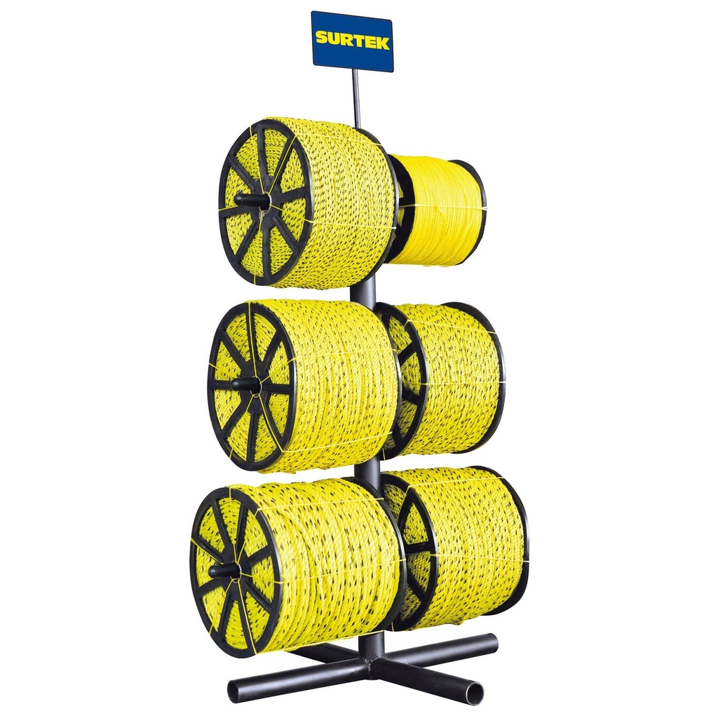 Exhibidor con cuerdas de polipropileno 90 x 91 x 186 cm, 9 piezas Surtek