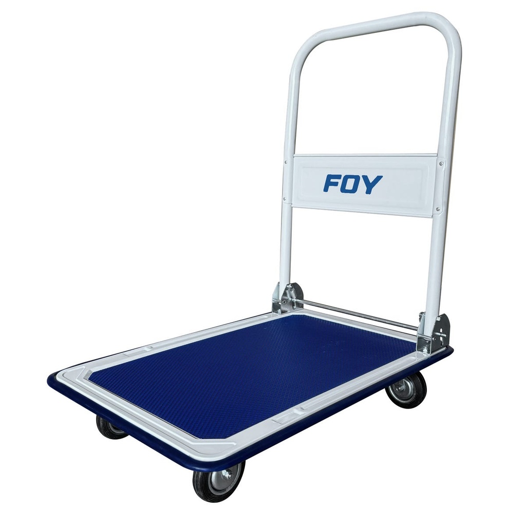 Carro plataforma con maneral retráctil 72.5 cm x 47.5 cm, 4", 150 kg Foy