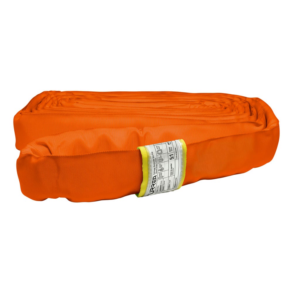 [ER118] Eslinga de poliéster redonda sin fin naranja 8 m, 11 ton Urrea