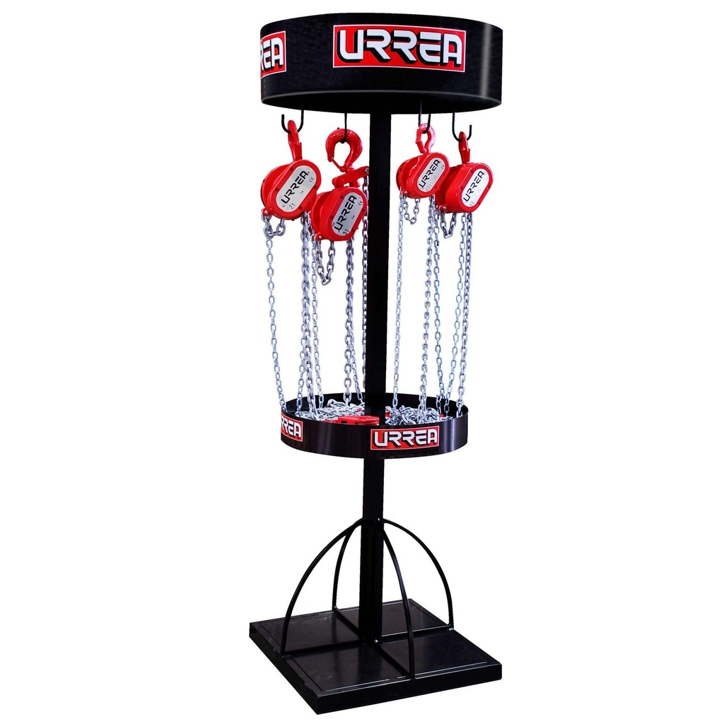 Rack con polipastos manuales, 4 piezas Urrea