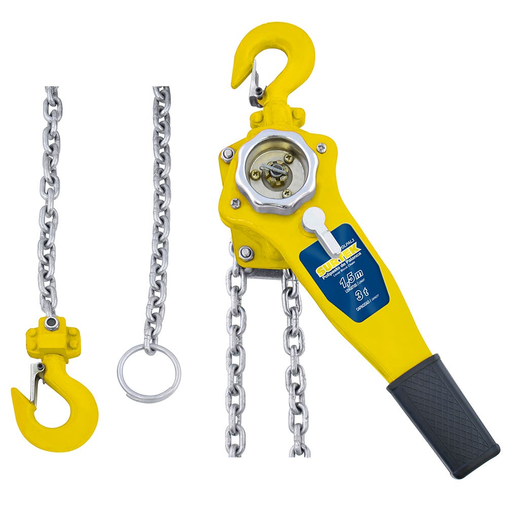 Polipasto manual de palanca cadena 1.5 m, 3 ton Surtek