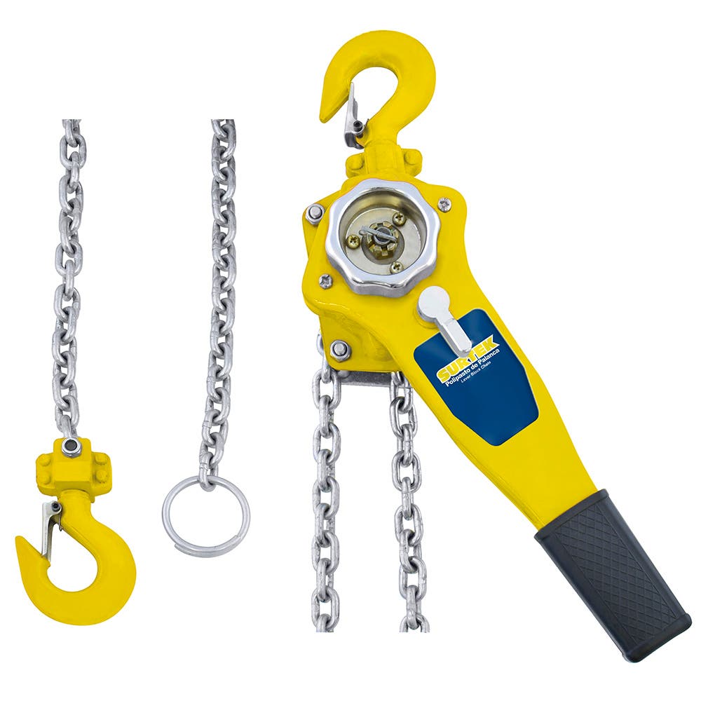 Polipasto manual de palanca cadena 1.5 m, 6 ton Surtek