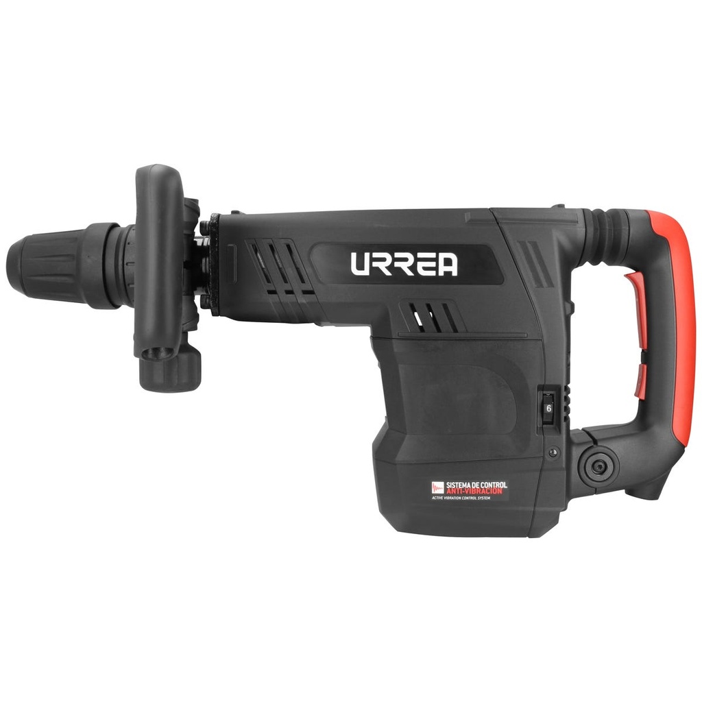 Martillo demoledor con control anti-vibración, SDS Max 1500W, 18J, 1000-1900 IPM Urrea