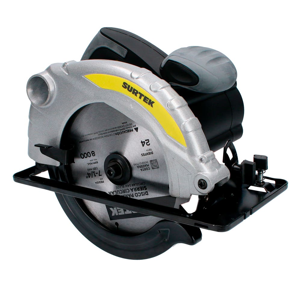 Sierra circular 7-1/4", 1500 W, 120 V, 5000 RPM Surtek