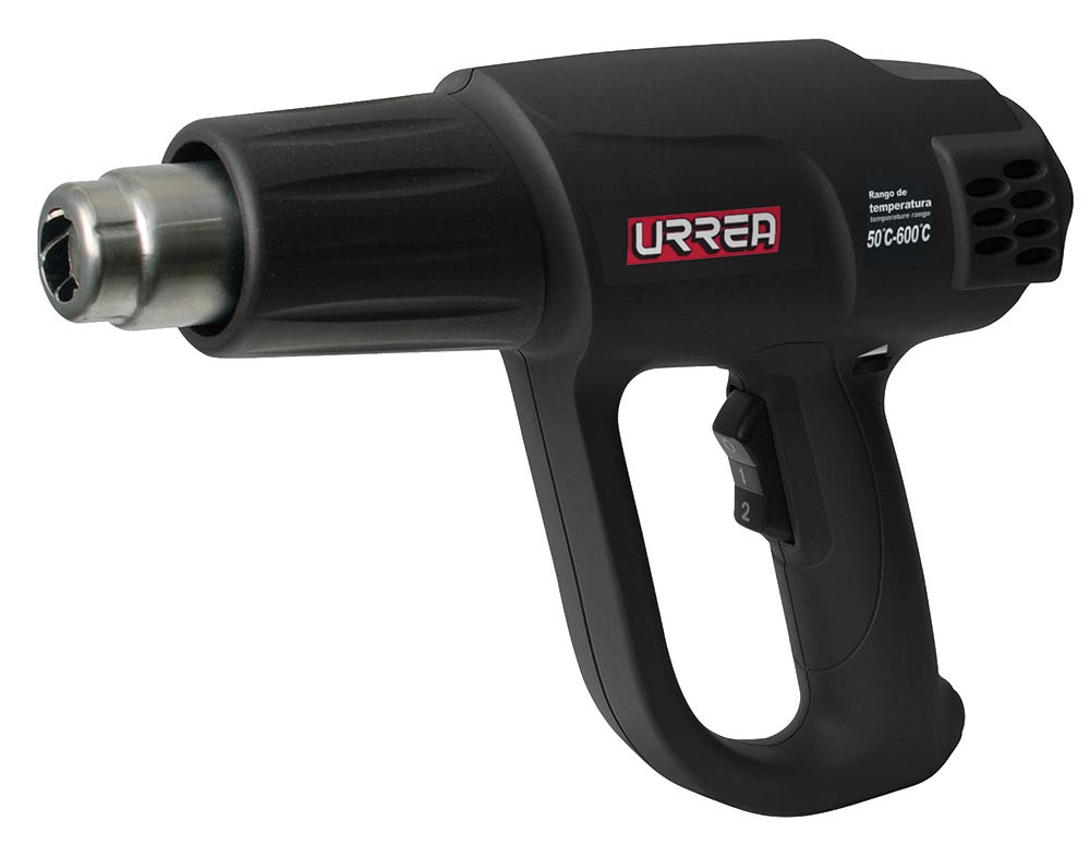 Pistola de calor contra sobrecalentamiento 1800 W, 50°C a 600°C, 120 V, 6 acc Urrea