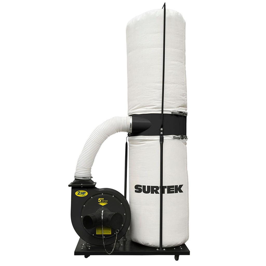 Colector de polvo con motor monofásico 2 x 4" 2 HP, 120 V, 3400 RPM Surtek