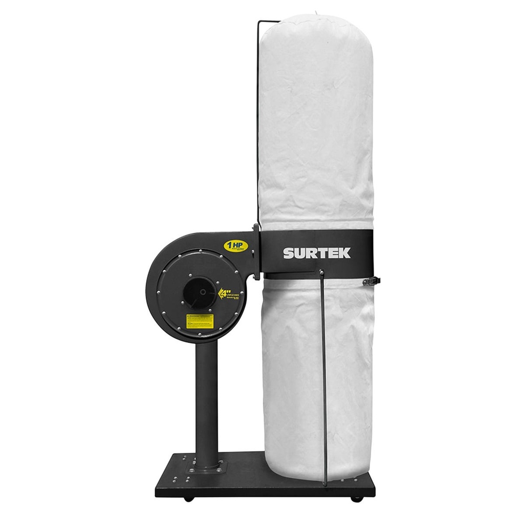 Colector de polvo con motor monofásico 1 x 4" 1 HP, 120 V, 3400 RPM Surtek
