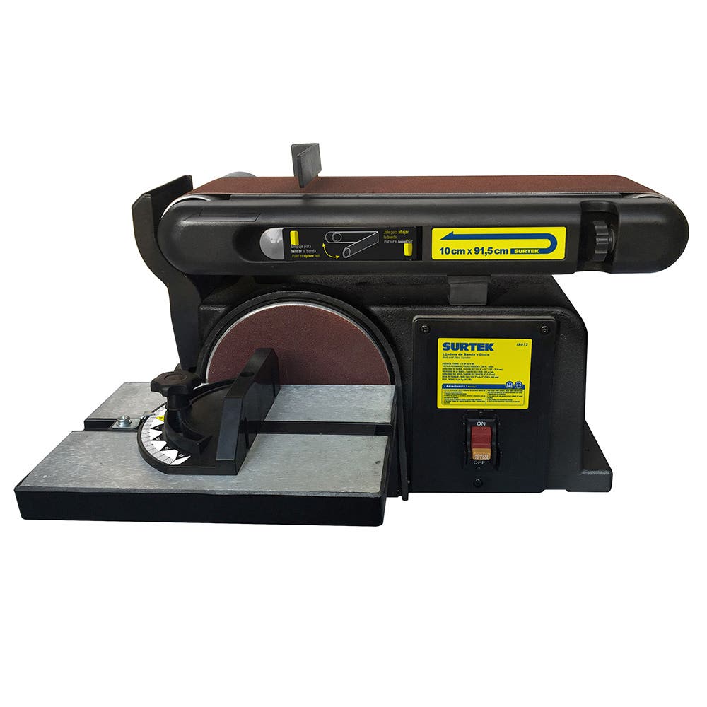 Lijadora de banda y disco estacionaria 4 x 36", 1/2 HP, 373 W Surtek