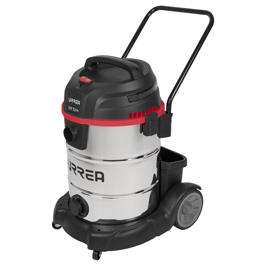 Aspiradora de acero inoxidable 16 galones, 6.5 HP Urrea