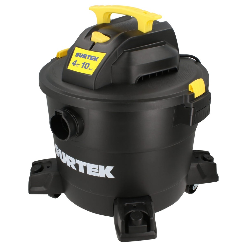 Aspiradora de plástico 10 galones, 4 HP 120 V Surtek