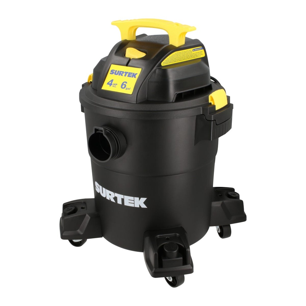 Aspiradora de plástico 6 galones, 4 HP 120 V Surtek
