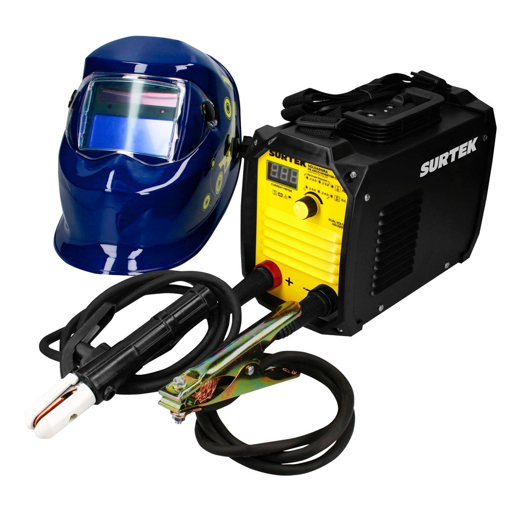 Juego de soldadora con careta ventilador interno, 2 piezas Surtek