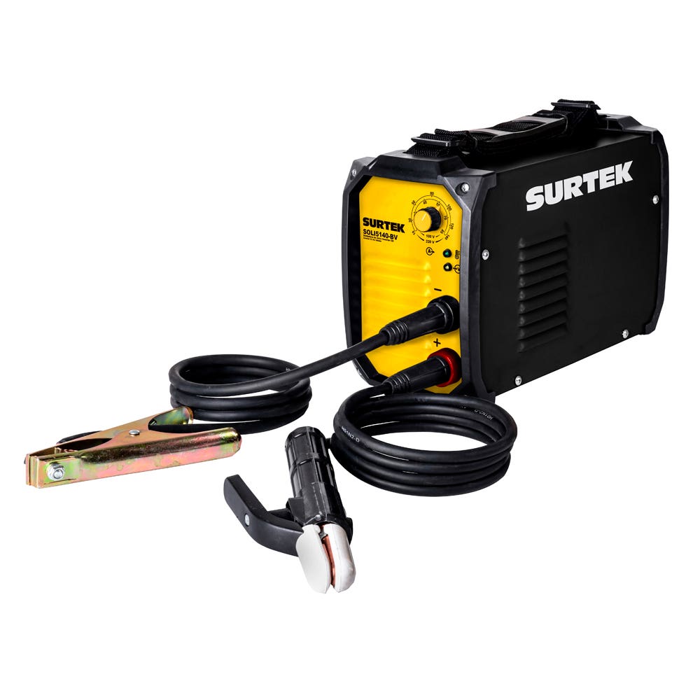 Soldadora inverter para electrodos de 1 fase bi voltaje 110 - 220 V, 140 A Surtek