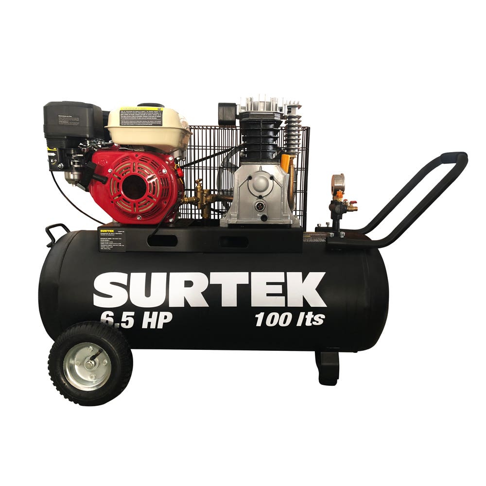 Compresor de aire a gasolina 100L, 6.5HP Surtek