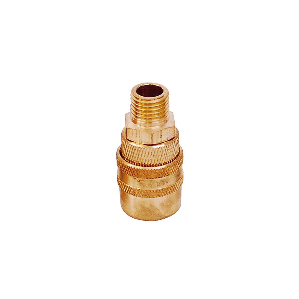 Cople de bronce de conexión rápida 1/4" NPT, macho Surtek
