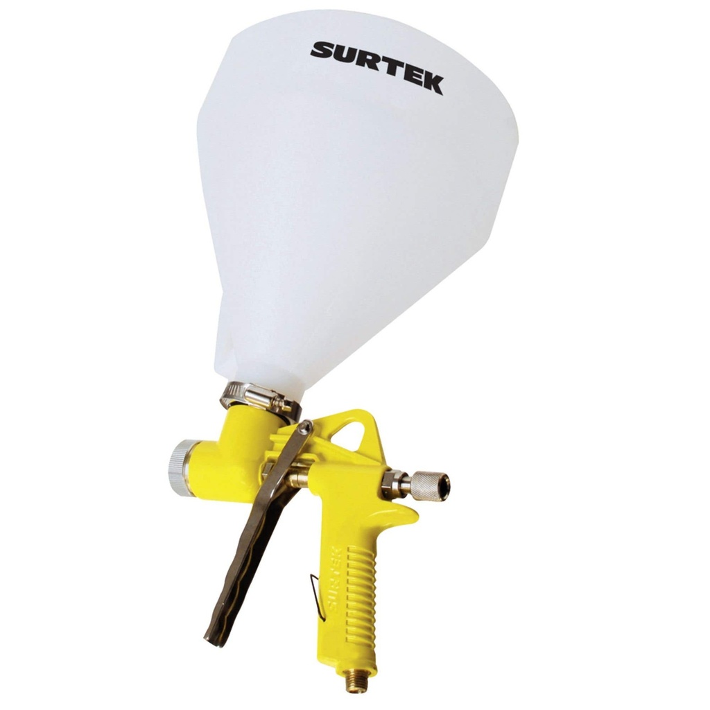 Pistola para pintar texturizados con alimentacion de gravedad, capacidad 5000 ml, 72 PSI Surtek