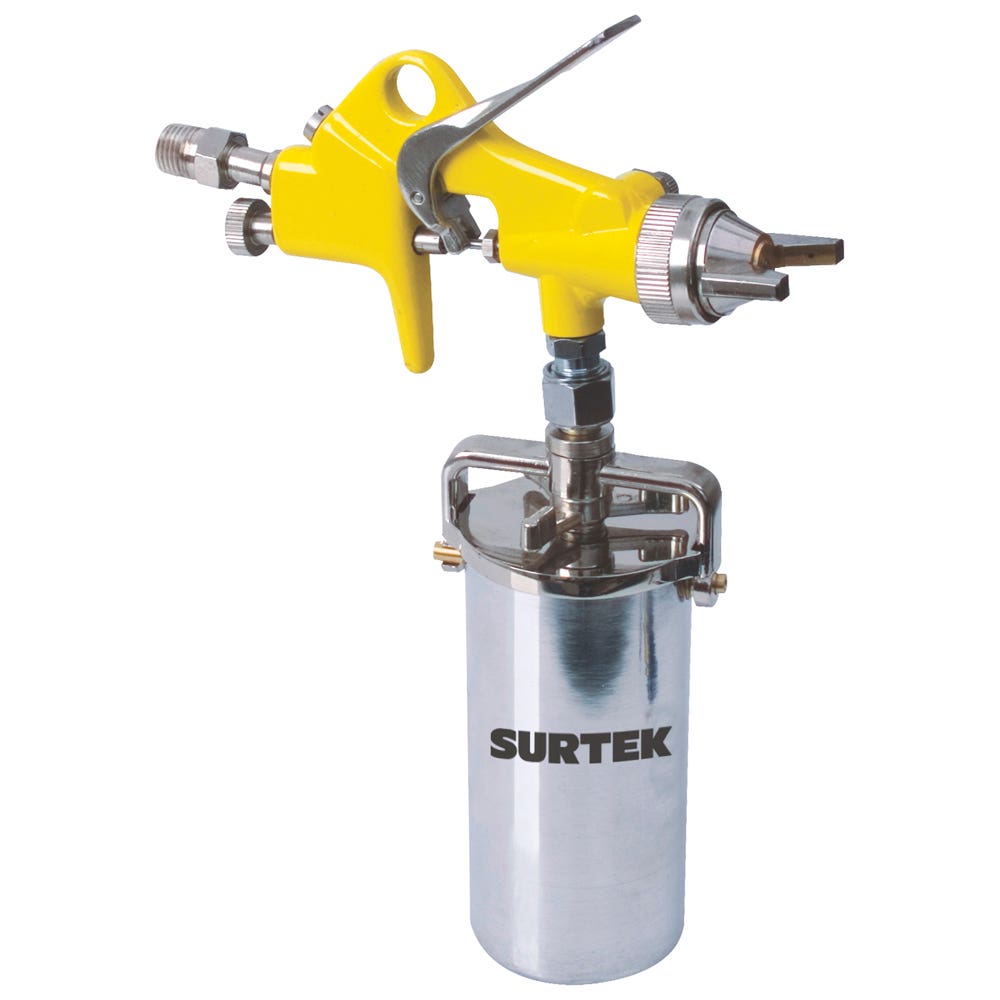 Pistola para pintar terminados con vaso, capacidad 200 ml, 72 PSI Surtek