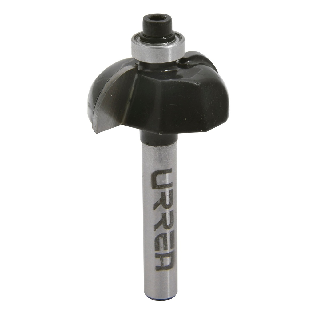 Broca para router de acero bocel cuarto con balero 1-1/8" zanco de 1/4" Urrea