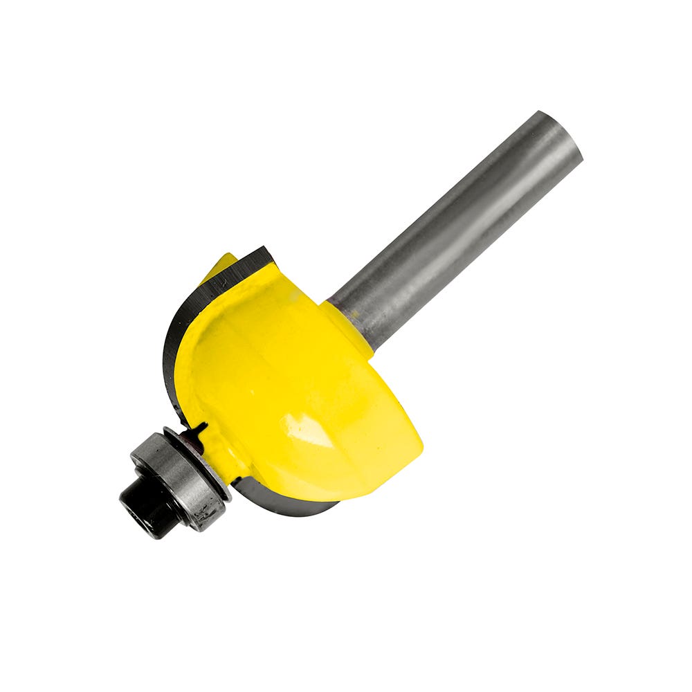 Broca para router de acero bocel cuarto con balero 1-1/8" zanco de 1/4" Surtek