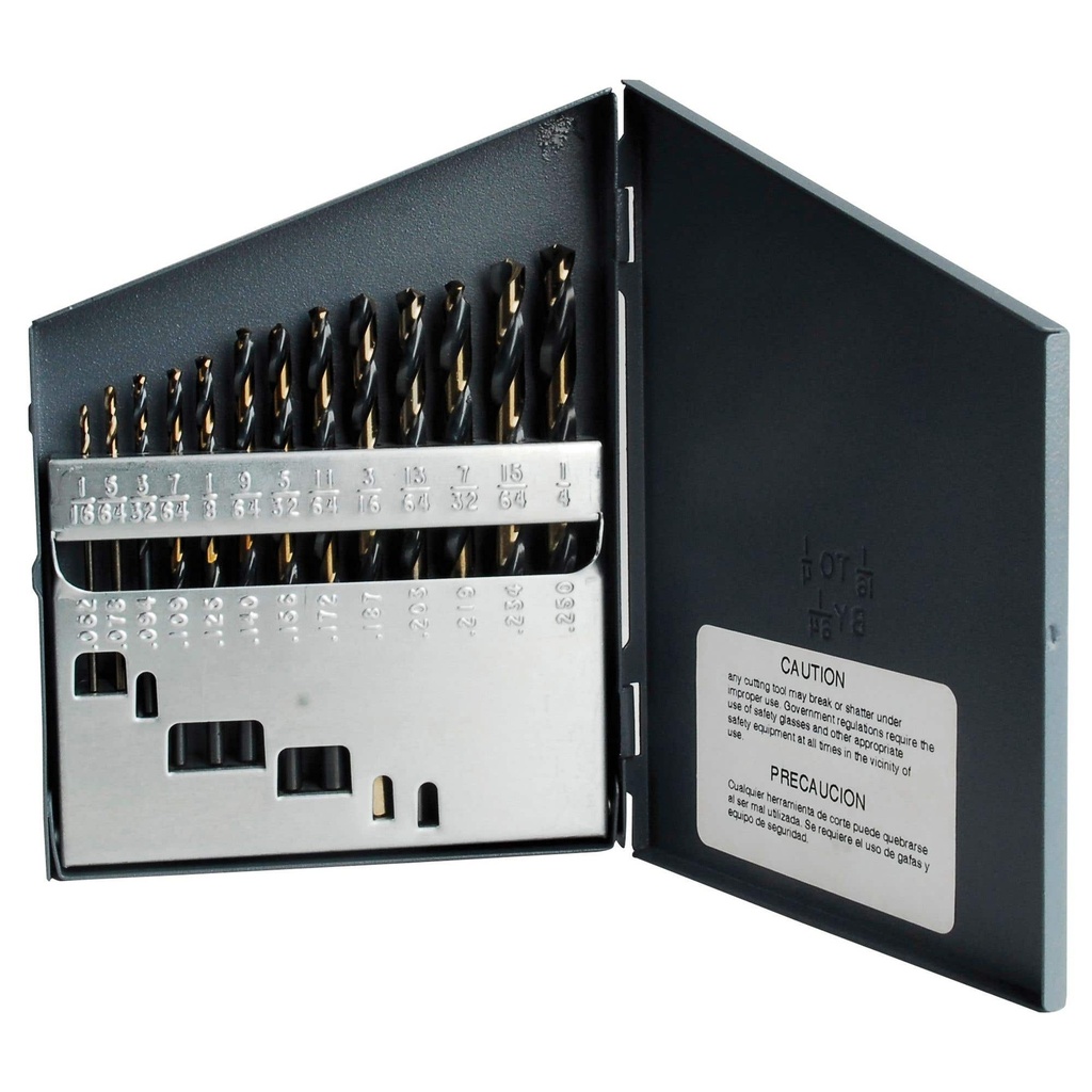 Juego de brocas premium de acero de alta velocidad zanco 3 planos, 13 piezas Urrea