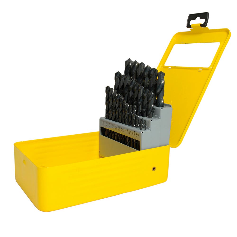 Juego de brocas negras de acero de alta velocidad zanco recto, 29 piezas Surtek