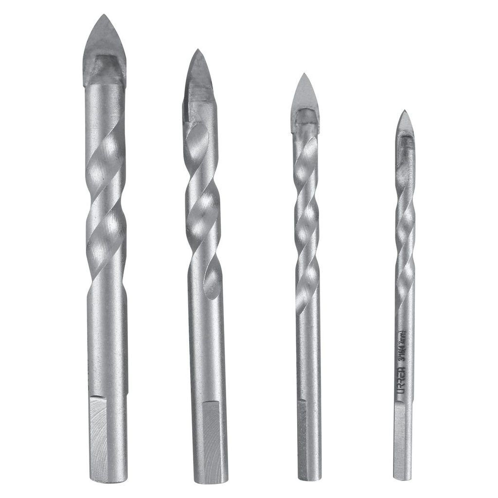 Juego de brocas para vidrios y azulejos, 4 piezas Urrea