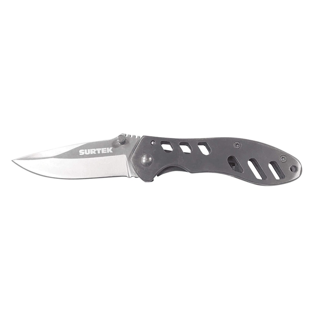 Navaja abatible de acero inoxidable hoja aserrada, 6" Surtek