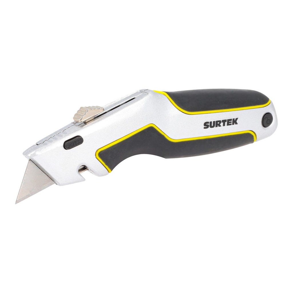 Navaja utilitaria retráctil curva con grip de 7" Surtek