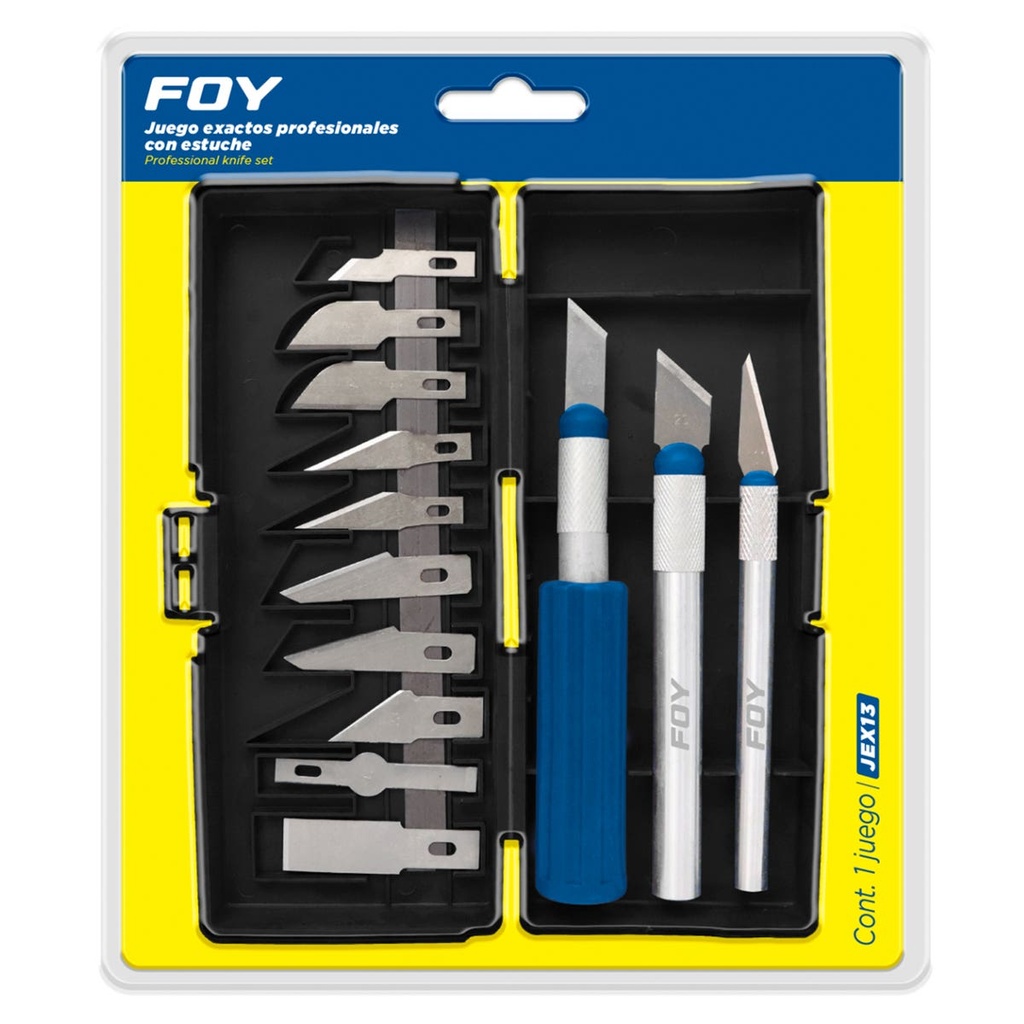 Juego de exactos con mango de aluminio, 13 piezas Foy