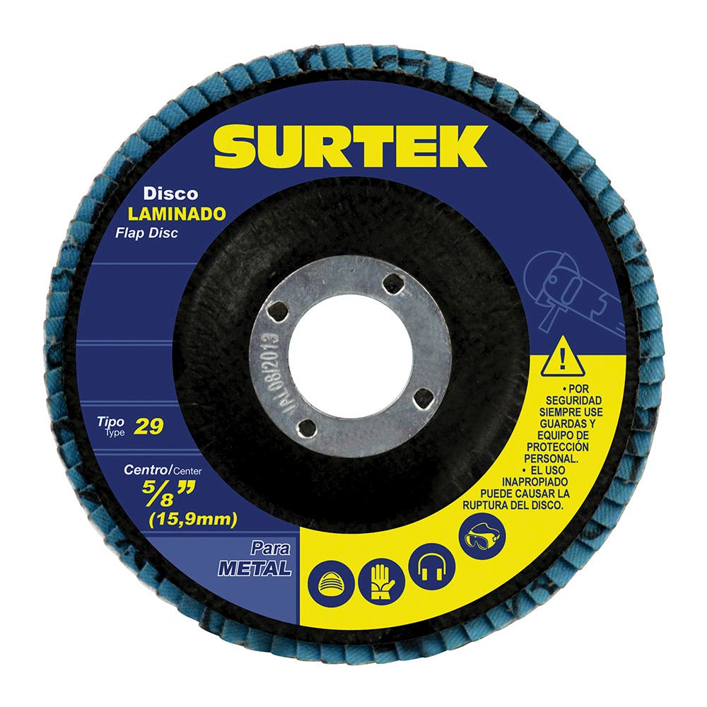 Disco laminado tipo 29 grano 60, 4-1/2" Surtek