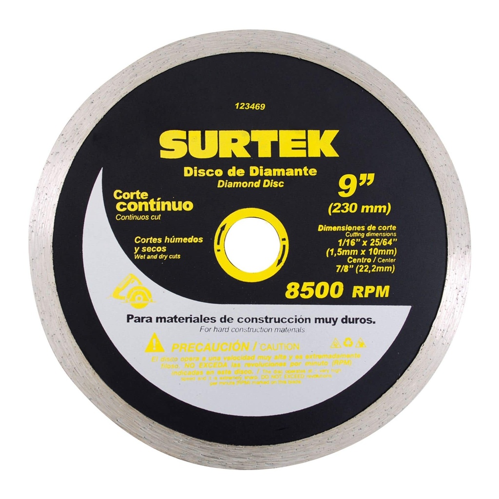 Disco de diamante continuo, 4-1/2" Surtek