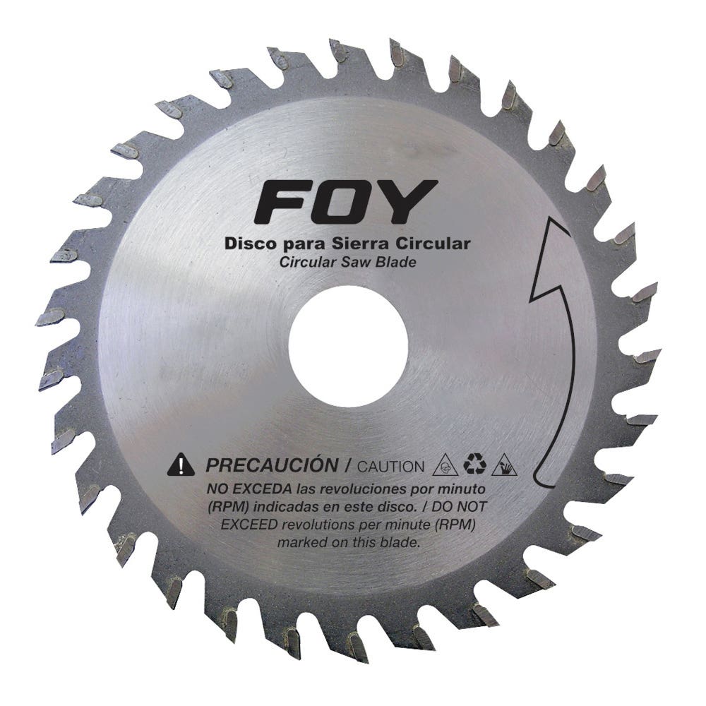 Disco para sierra circular para corte madera 40 dientes, 8-1/4" Foy