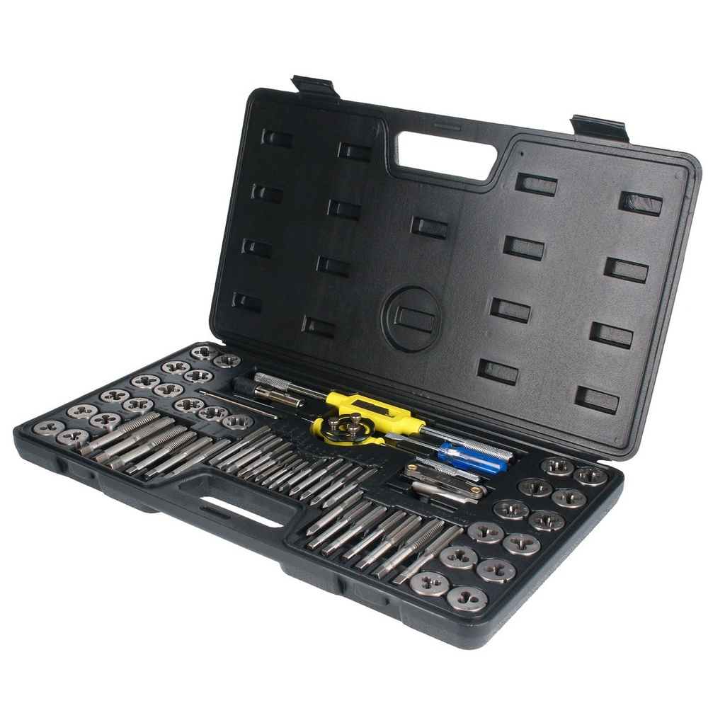 Juego de machuelos y dados de acero de alta velocidad, 60 piezas Surtek