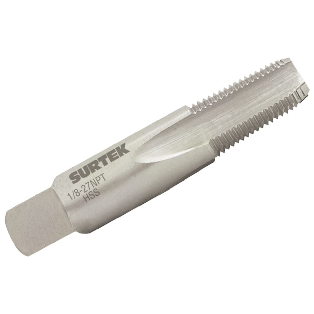 Machuelo de acero al carbón para tubo en pulgadas 1/8" - 27 NPT Surtek